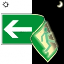 Fluchtschilder / Fluchtwegschilder: Rettungsweg links / rechts doppelseitig nach ASR A 1.3, BGV A8, DIN 67510, ISO 6309