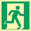 Fluchtschilder / Fluchtwegschilder: Notausgang rechts nach  ISO 7010 (E 002)