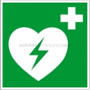 Fluchtschilder / Fluchtwegschilder: Defibrillator (BGV A8 E 17)