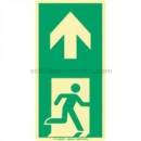 Fluchtschilder / Fluchtwegschilder: Antirutsch-Fußbodenmarkierung - Vorgegebene Fluchtrichtung nach ISO 7010