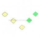 Fluchtschilder / Fluchtwegschilder: Antirutsch-Bodenmarkierungsquadrat mit grünem Rand, langnachleuchtend