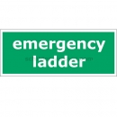 Fluchtschilder / Fluchtwegschilder: Emergency ladder / Notleiter