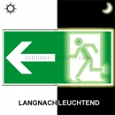 Fluchtschilder / Fluchtwegschilder: Rettungsweg links nach ASR A 1.3, BGV A8, DIN 67510, ISO 6309